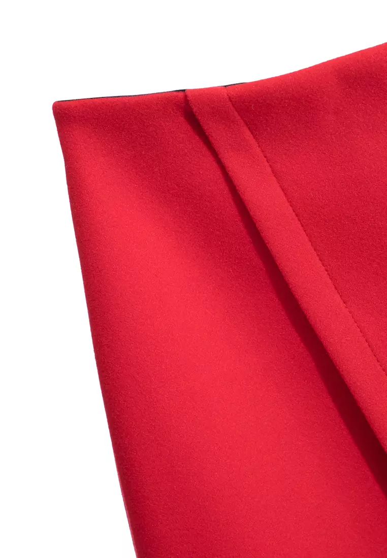 Basic Overlap Pencil Skirt