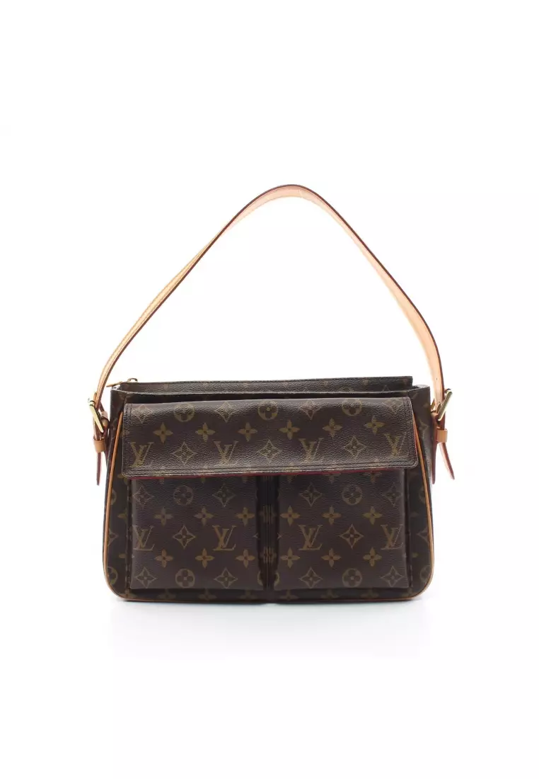 PVC - Hand - Saint - Bag - Louis - Leather - brown print monogram