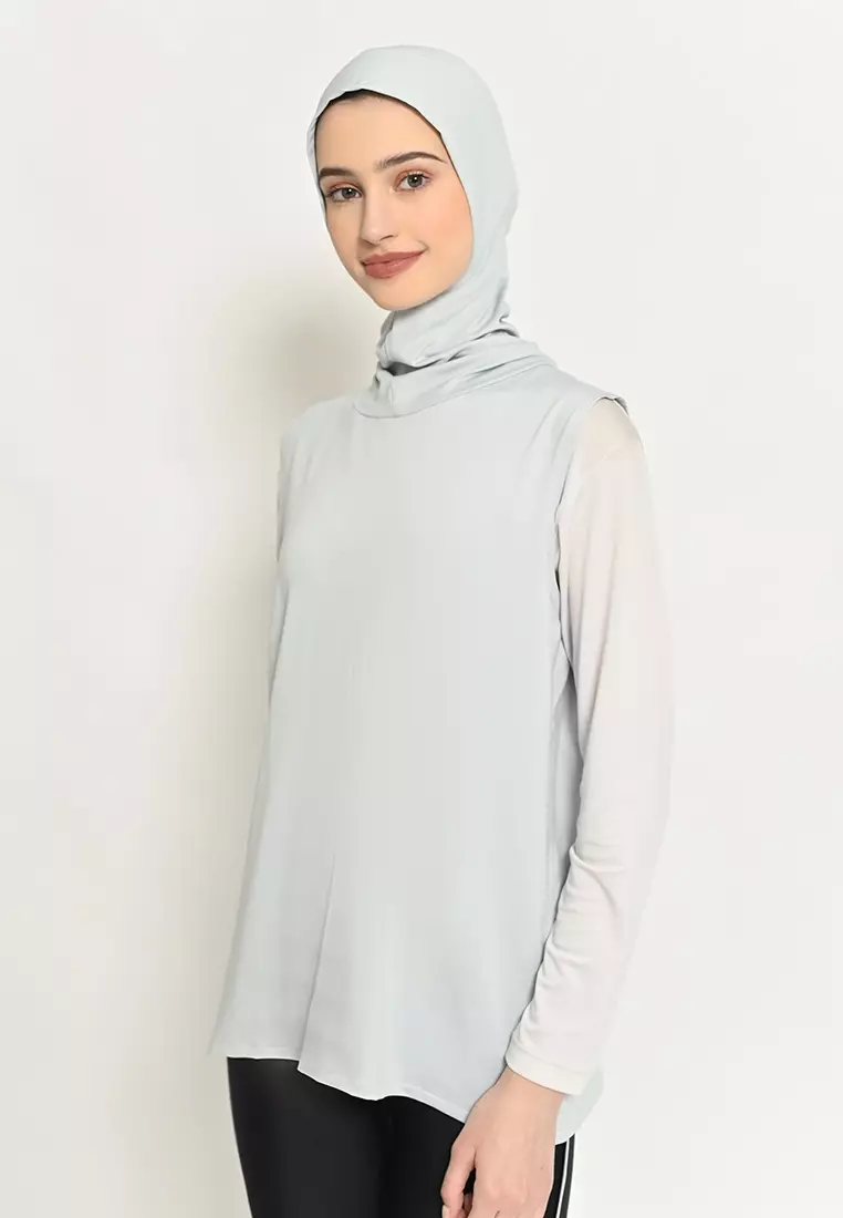 Farina Hijab Outer Silver - Hijab Olahraga