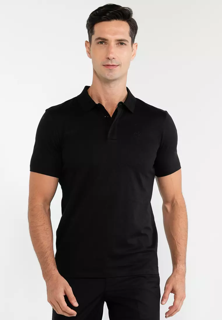 black calvin klein polo