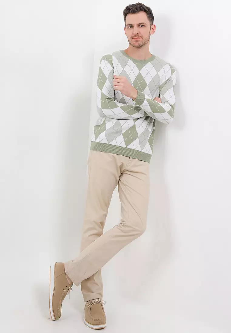 Argyle Oversize Sweater