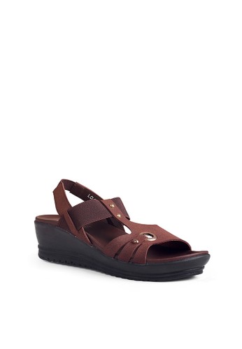 Jual Fransisca Renaldy Sandal Wedges Wanita Dengan Tali Belakang
