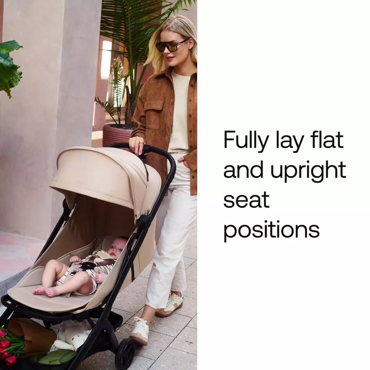 Bugaboo Butterfly 2 Stroller Black Chassis / Dusty Pink - Kereta Dorong Bayi