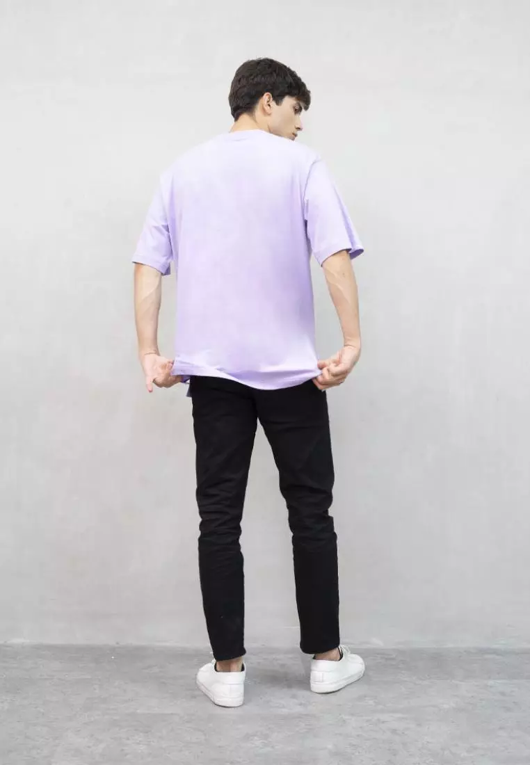kaos oversized polos oversize shirt lilac