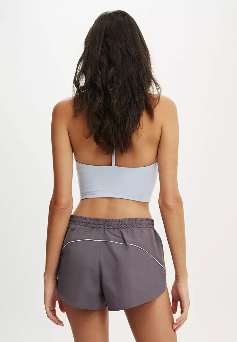 Woven Dolphin Hem Micro Shorts