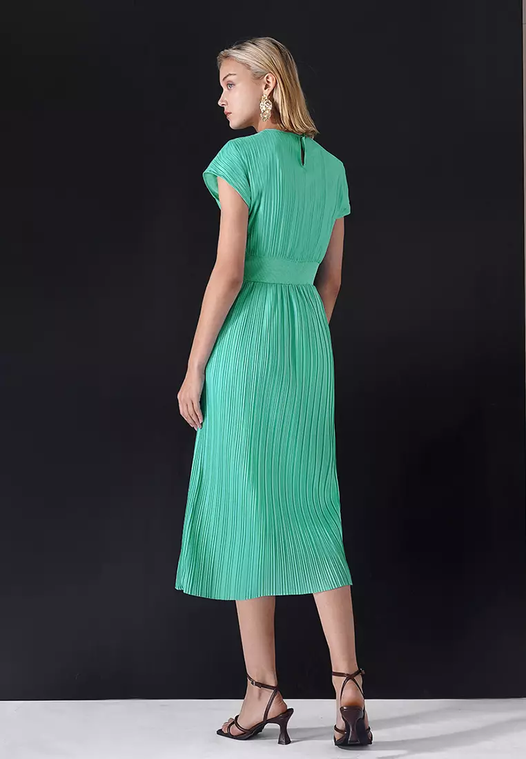 Buy Saturday Club Cap Sleeve Pleated Midi Dress 2026 Online