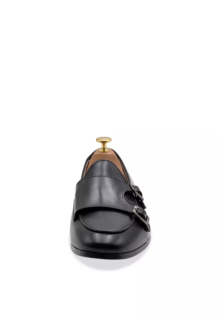 Tuerto Black Double Monk Loafer