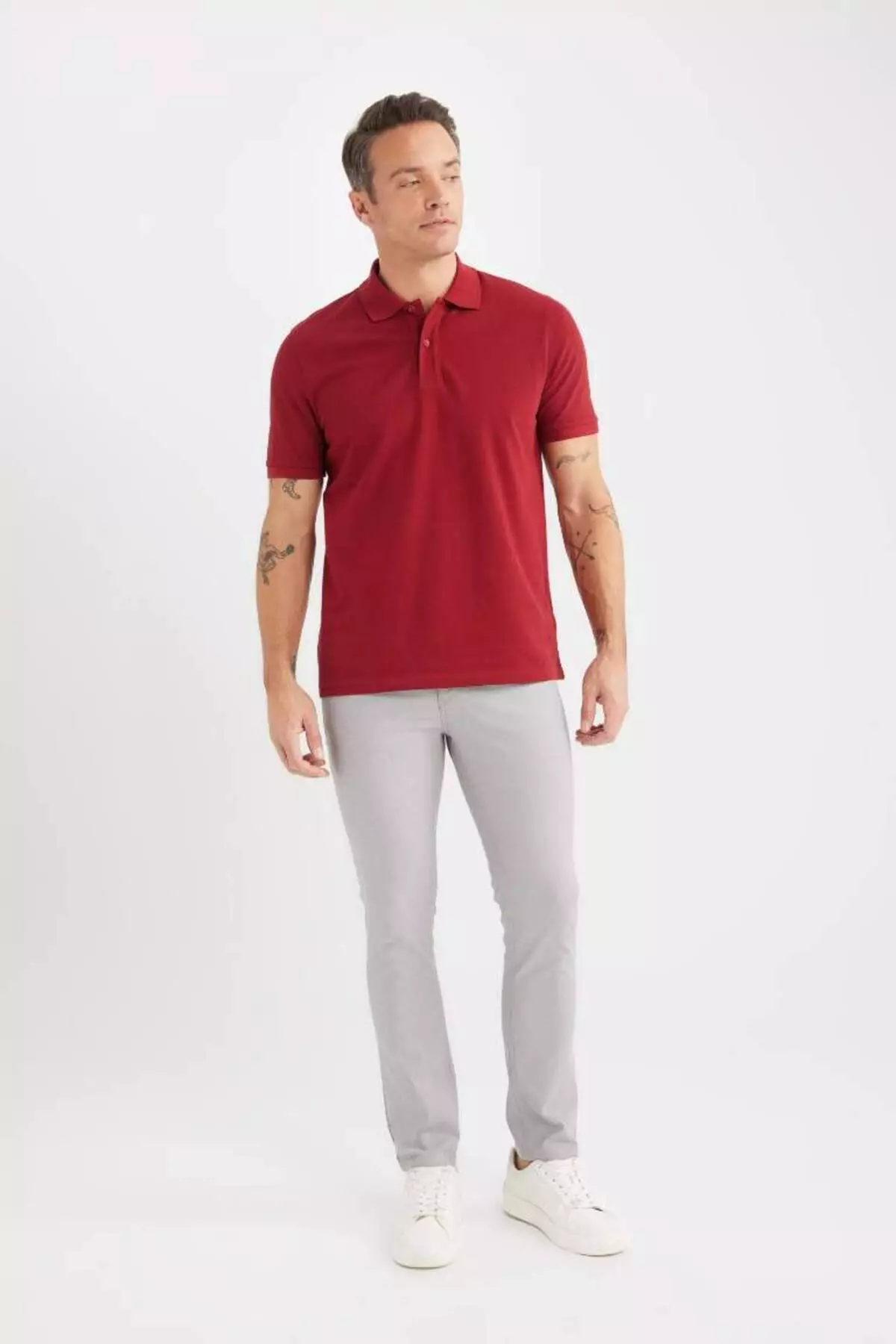 Summer Chino Canvas Textured Trousers Slim Fit Slim Fit Pockets Narrow Leg T1055Az25Sp