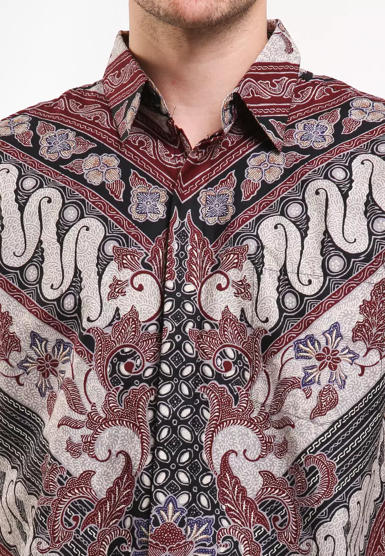 Elton Shirt Kemeja Batik Katun Trikot Lengan Pendek