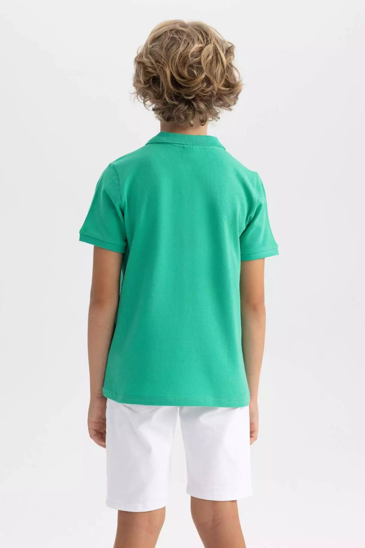 Boy's Pique Short Sleeve Basic Plain Polo T-Shirt B0668A8Ns