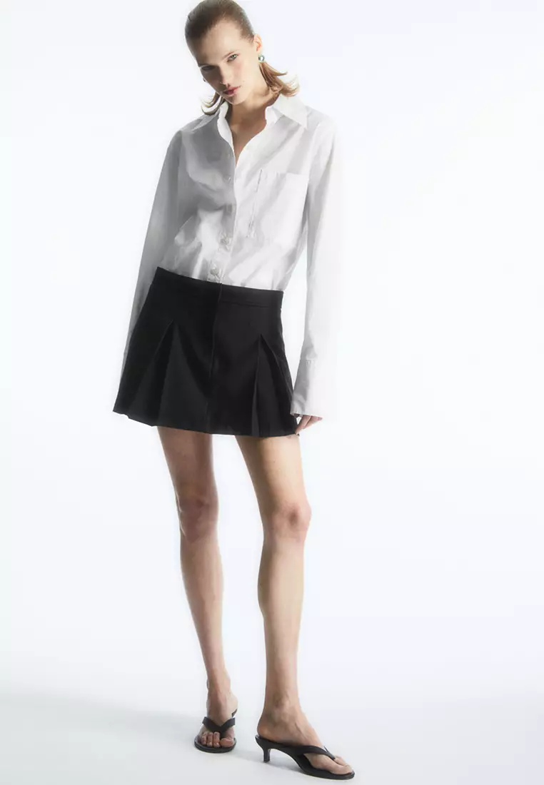 Mini pleated skirt wool shop