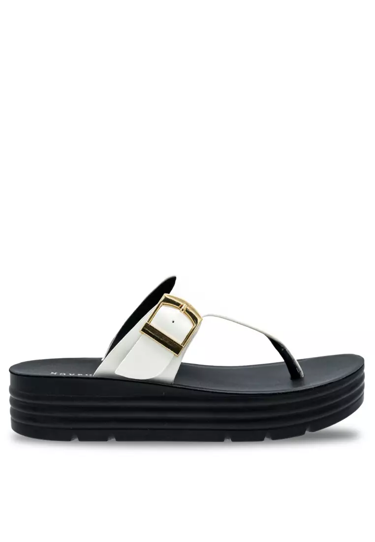 Discount on Noveni  shoes - SKU: Noveni Women Faux Leather Strap Fashion Wedges - 240280099