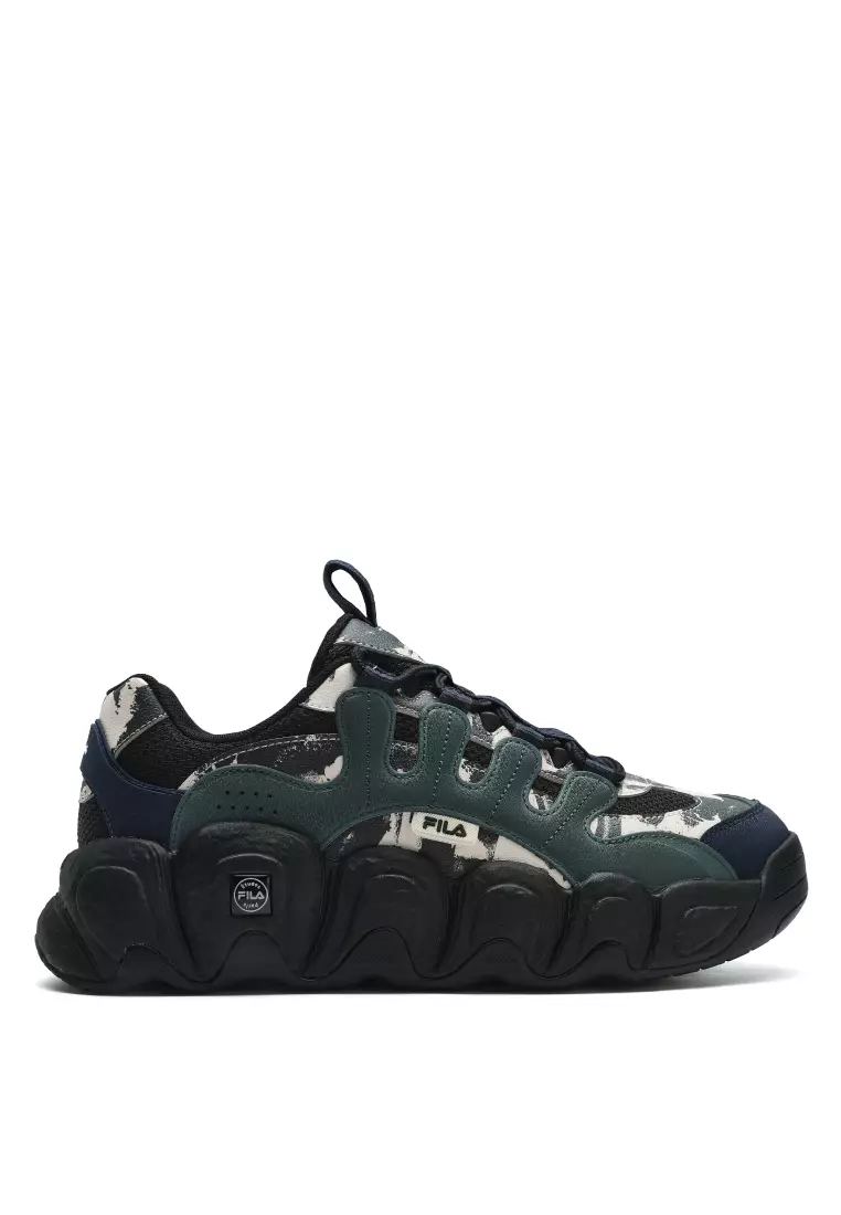 Fila chunky shoes black best sale