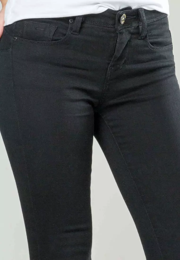 Winter Black Jeans Push Up Ultra Slim