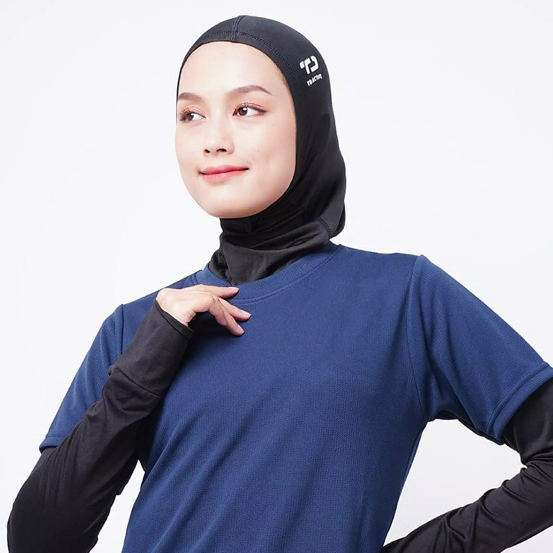 LSB33 S/S Kaos Olahraga Wanita Lds Sport Polos Navy Td Active