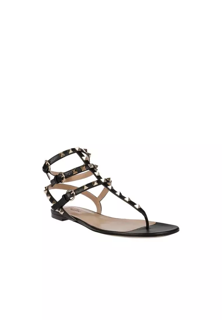 Valentino flip flops black cheap