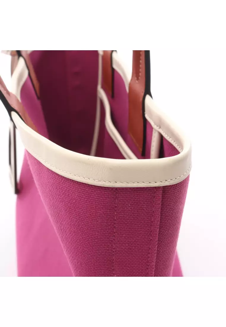 Pre-Loved Hermès Steeple 25 rose purple Cuible Handbag tote bag toile military Veau Swift Pink purple Brown U stamp