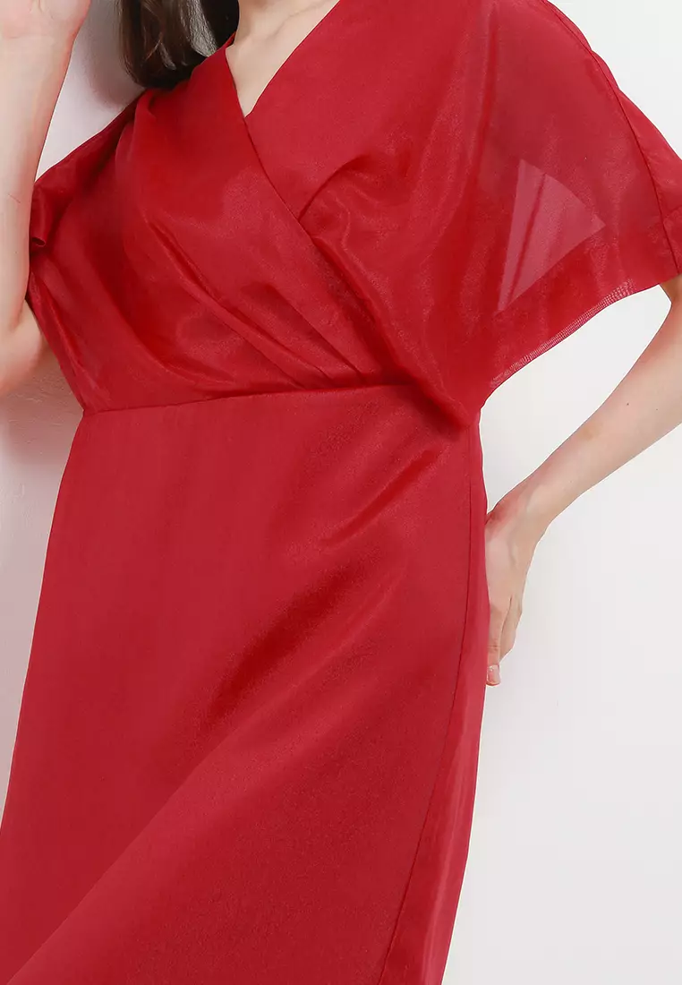 Solid Wrap Dress