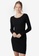 Cotton On black Twisted Long Sleeve Mini Dress CC4C3AAD1DBE71GS_1
