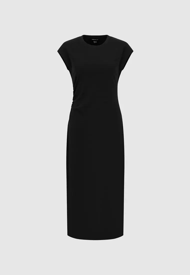 Capped Sleeve Skinny Fit Midi Dresses