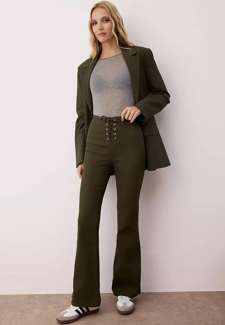 Bootcut Lace Fly Trousers