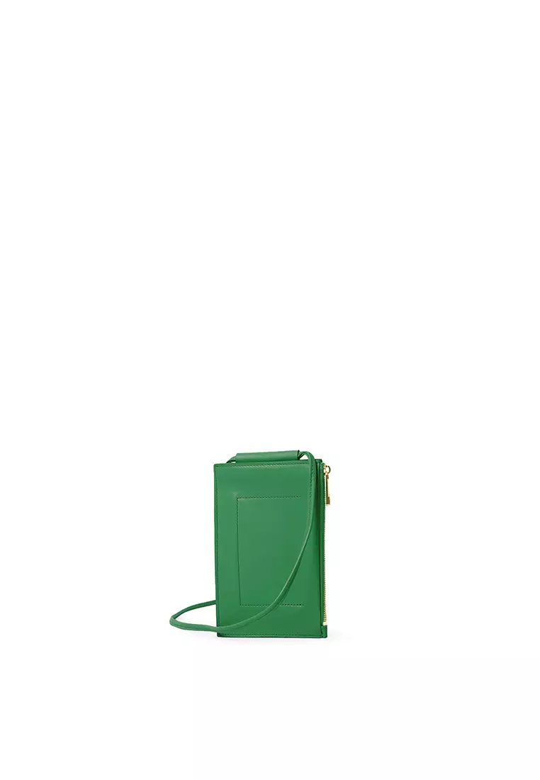 斜背手機小袋 - 鮮綠色