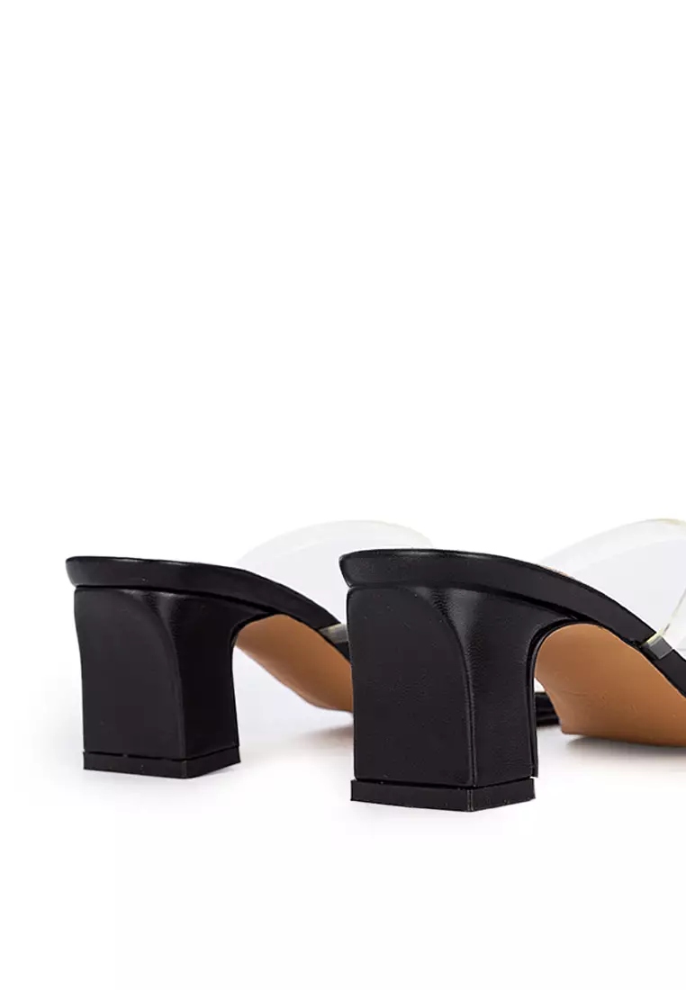 Vinyl Low Heeled Slide