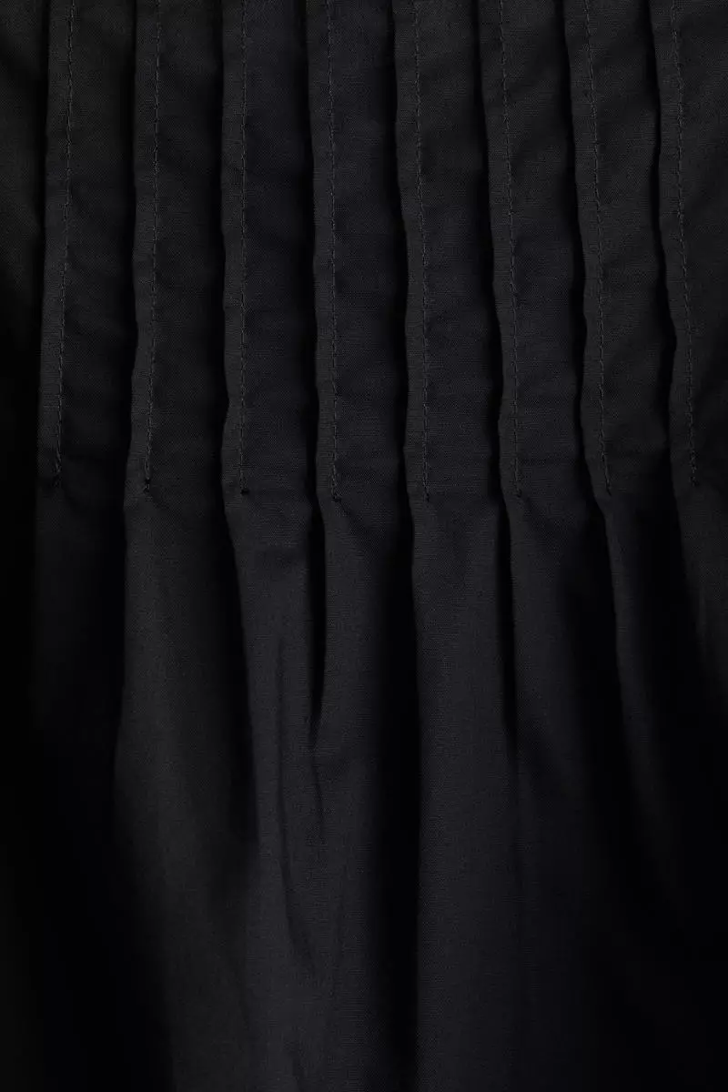 Pintucked cotton blouse