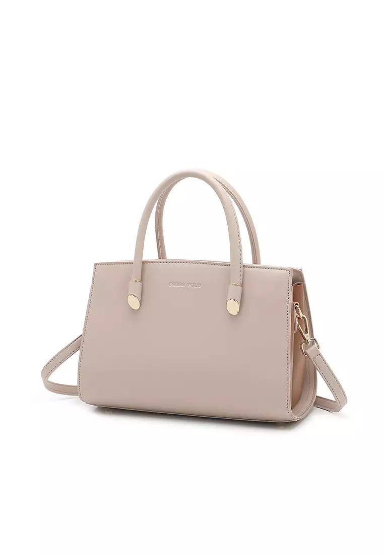 Women's Top Handle Bag / Sling Bag / Crossbody Bag - Apricot