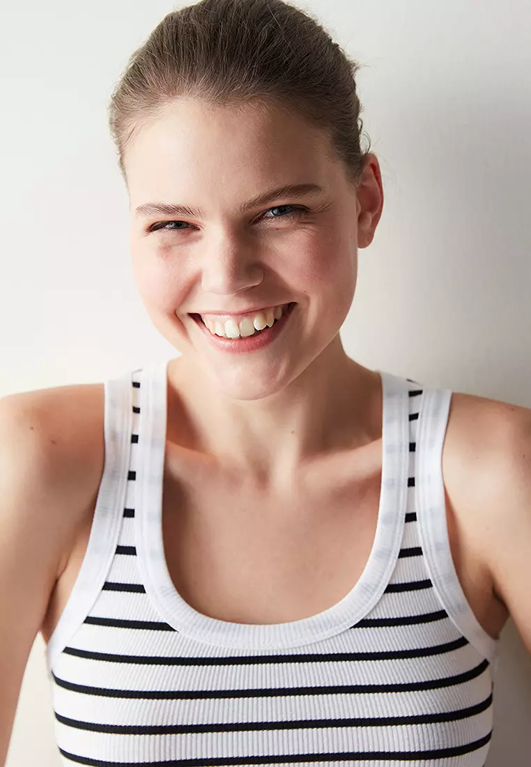 Basic Stripe Rib Top