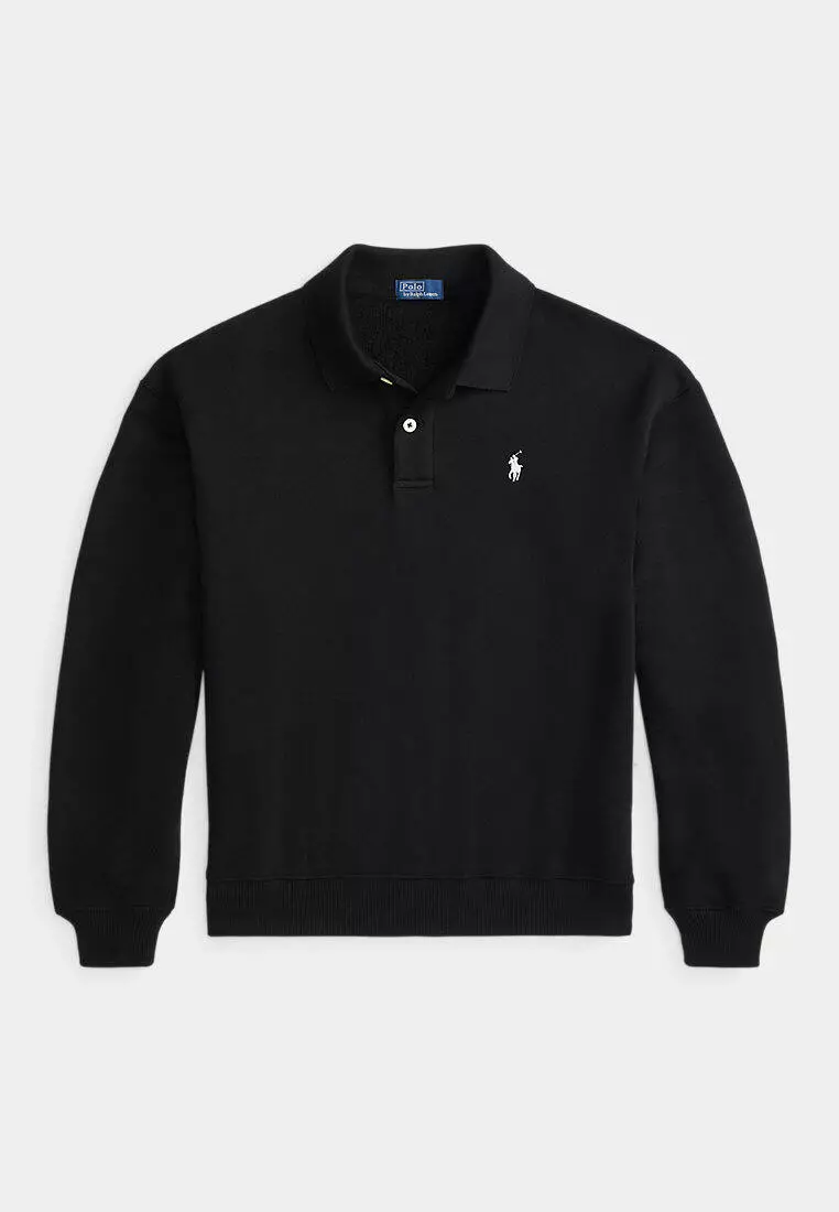 Lightweight Fleece Long-Sleeve Polo