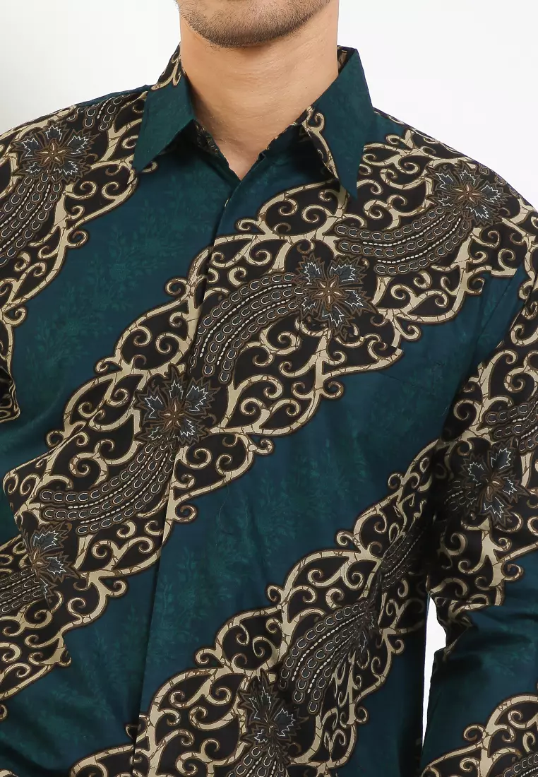 BATIK TALENTA EXCLUSIVE Lengan panjang motif BIRU PARANG 02