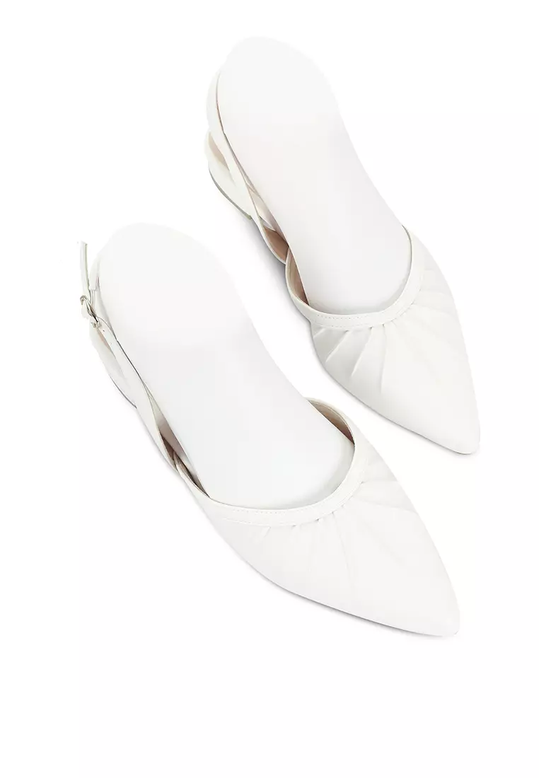 White pointed ballet on sale flats