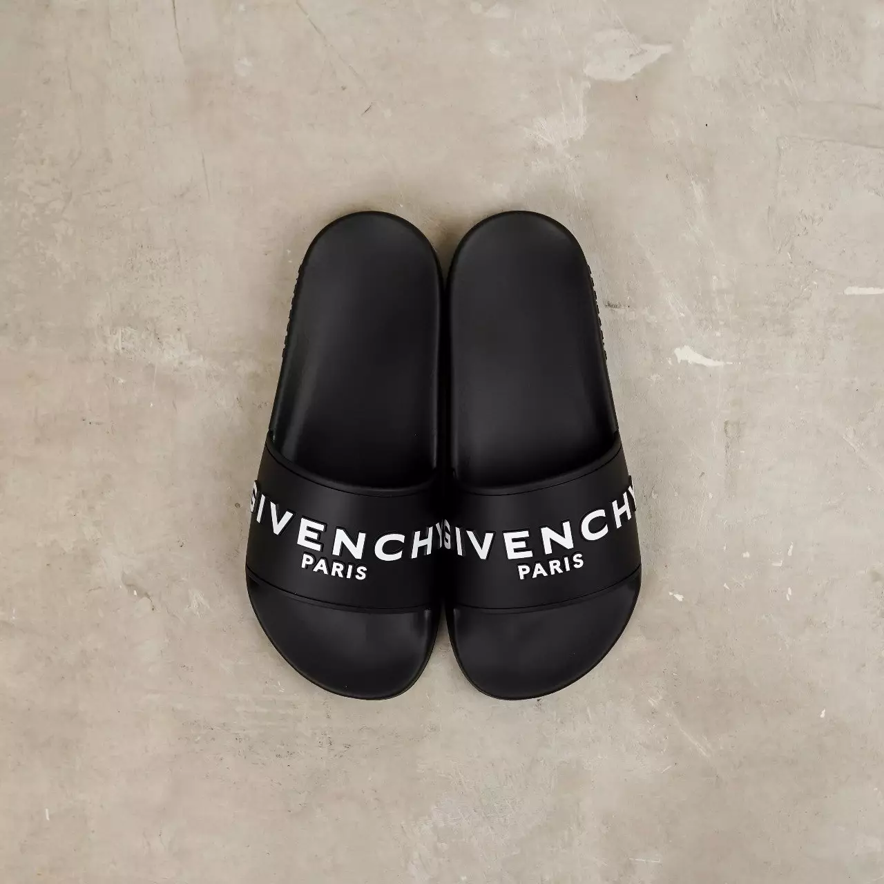 Sandal GIVENCHY LOGO CLASSIC BLACK SLIDE 100% ORIGINAL