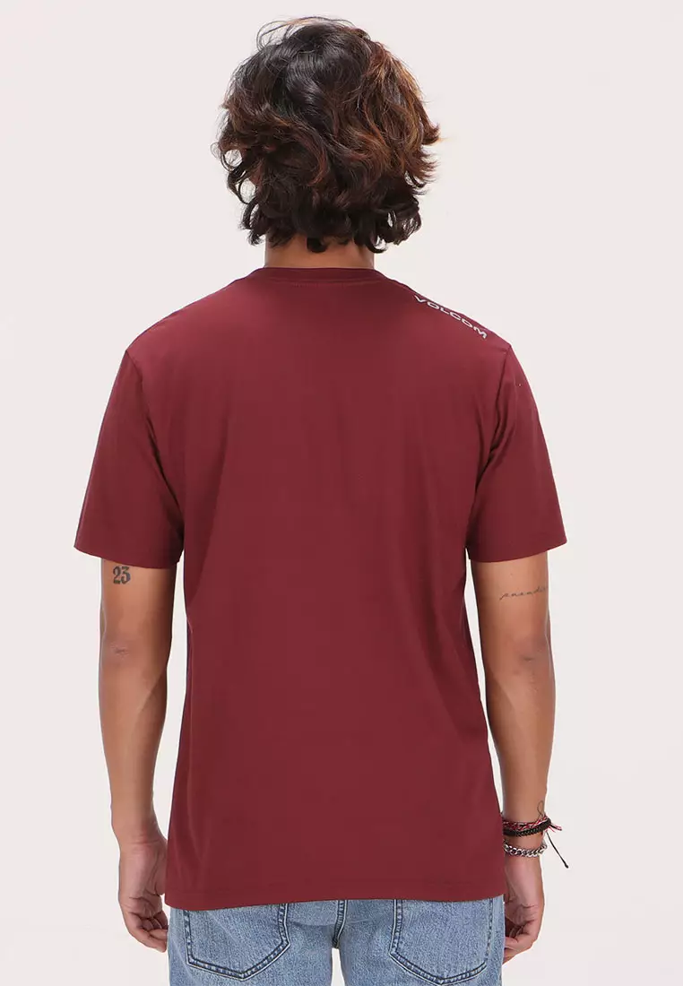 MSL SOLID POCKET SHORT SLEEVE TEE MERLOT