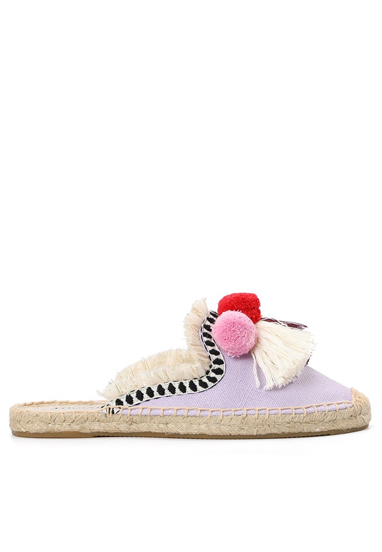Fur Ball Canvas Espadrilles HB002