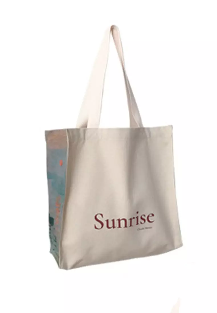 Sunrise Ooil Painting Printed Canvas Hand Bag CA072925