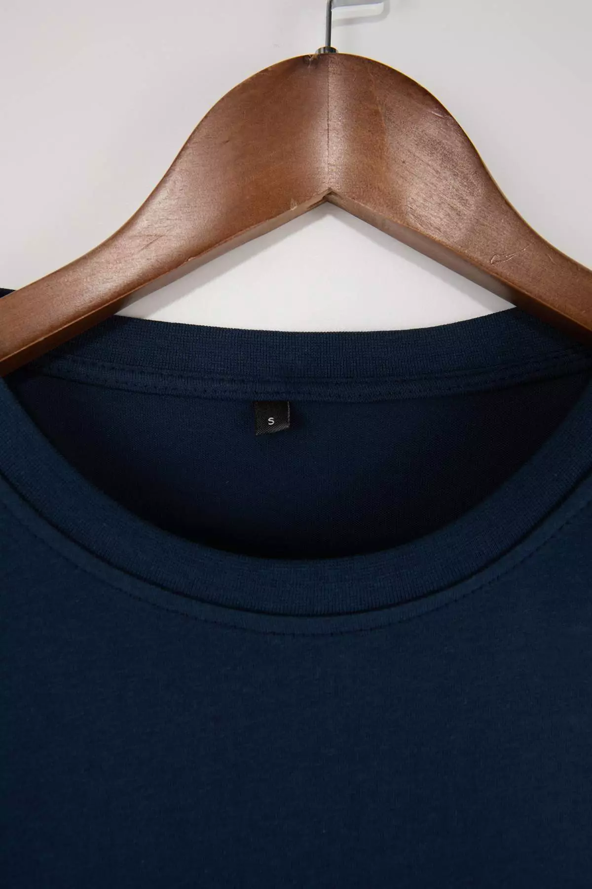 Navy Blue Oversize/Wide Cut Penguin Embroidered 100% Cotton T-Shirt