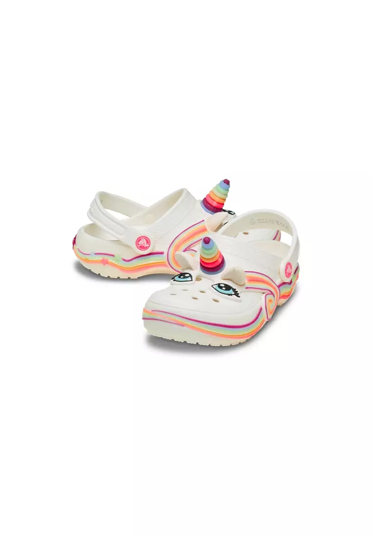 Kids' Classic IAM Unicorn Lights Clog in Chalk