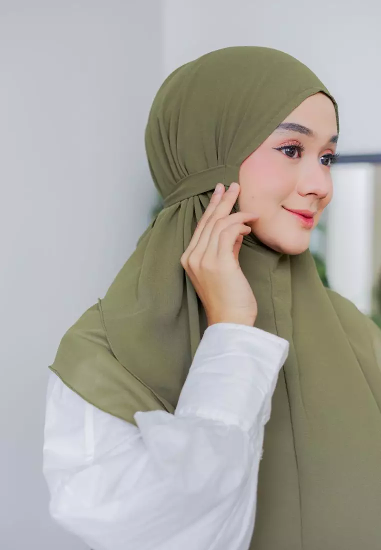 Bergo Khimar Azzura Olive