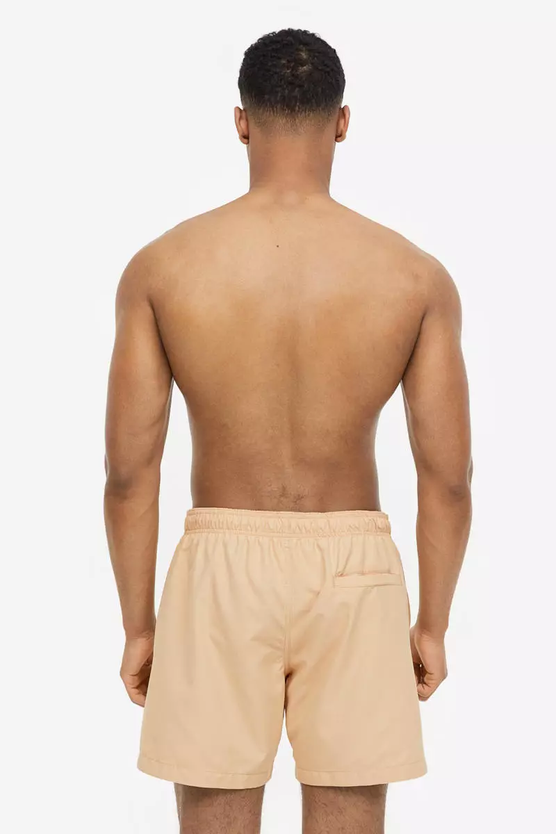 Men's Beige Swim Trunks & Swimwear