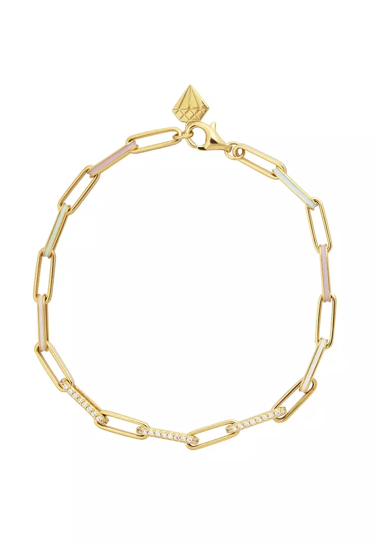 Gold link bracelet hot sale