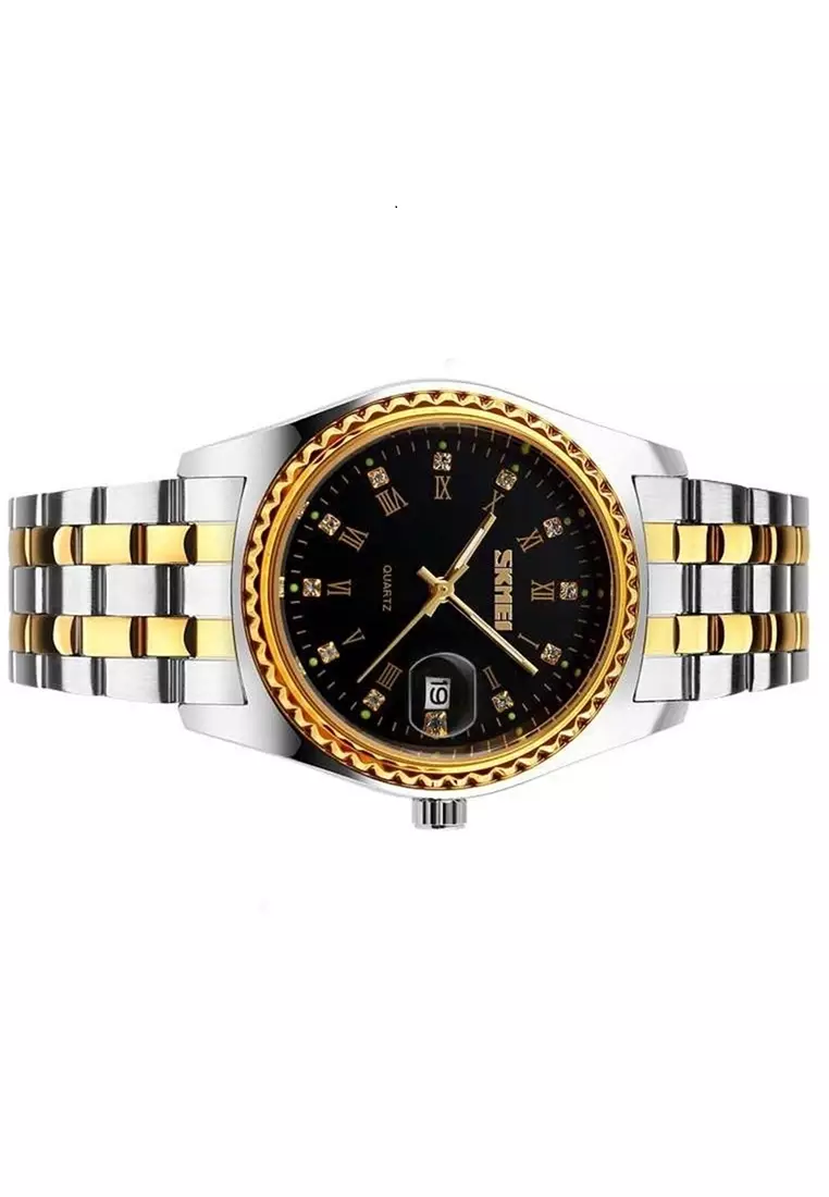 Jam Tangan Casual Analog Pria Waterproof Strap Tali Material Stainless Steel BC49 ORIGINAL