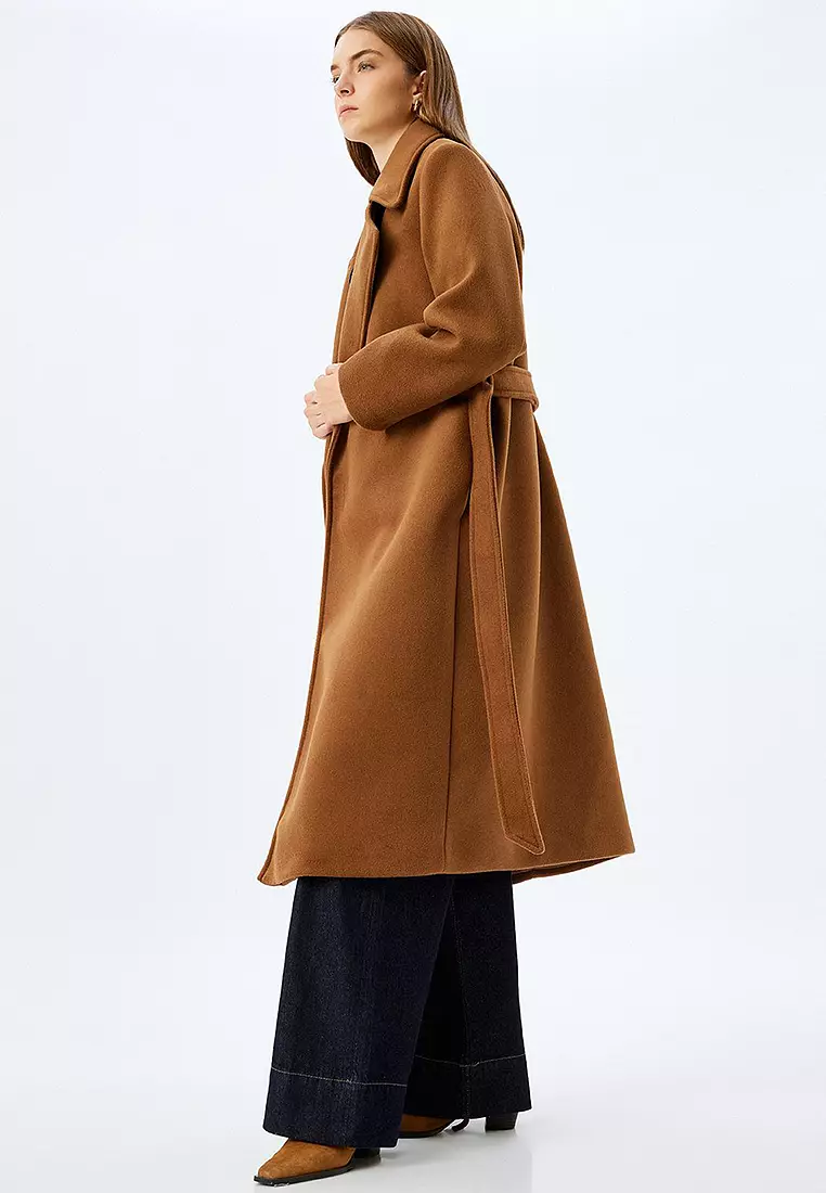 Waist Tie Long Coat