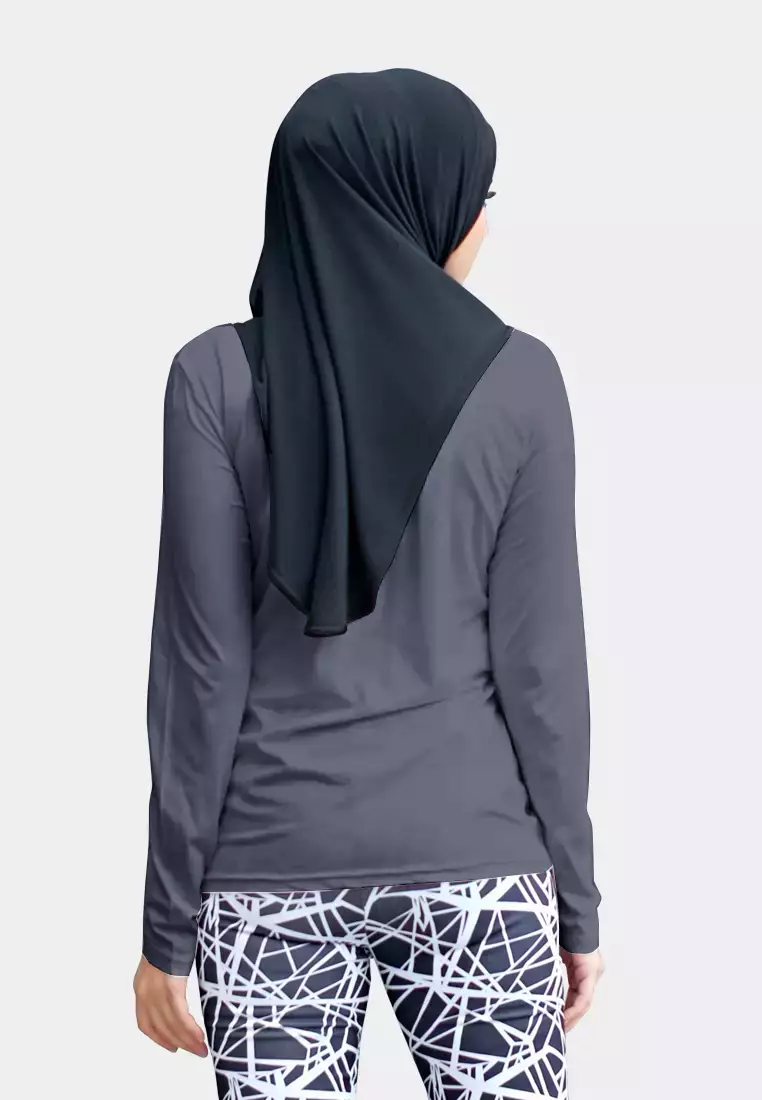 Zelena - Oshea Base Layer Sporty | Kaos Olahraga Wanita - Dark Grey - L 