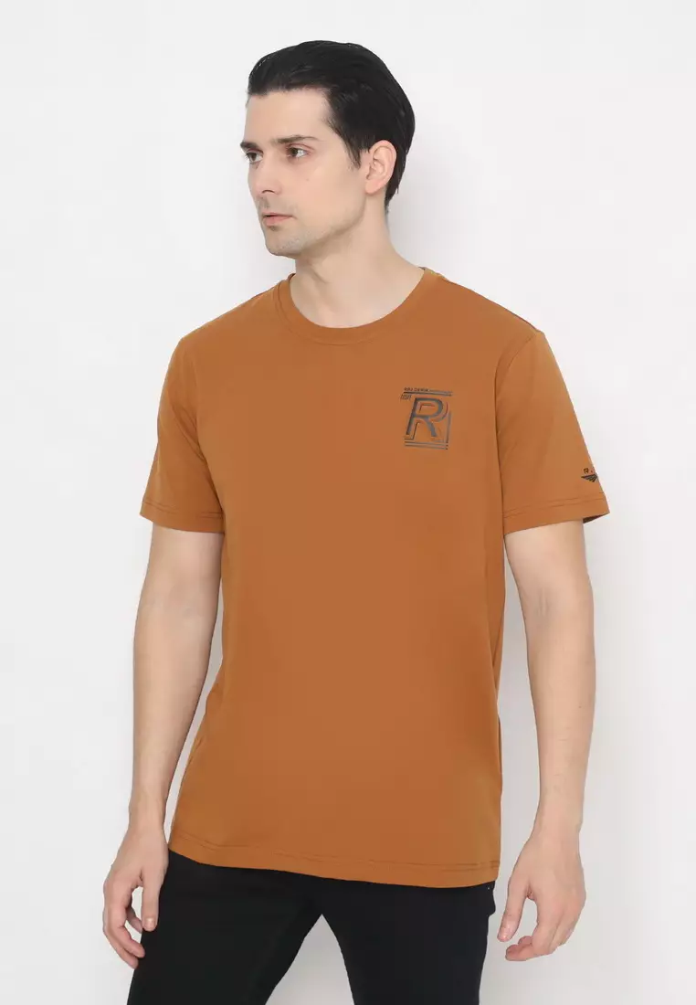 RBJ T-Shirt Cotton Spandex Emboss Pria 2482370721