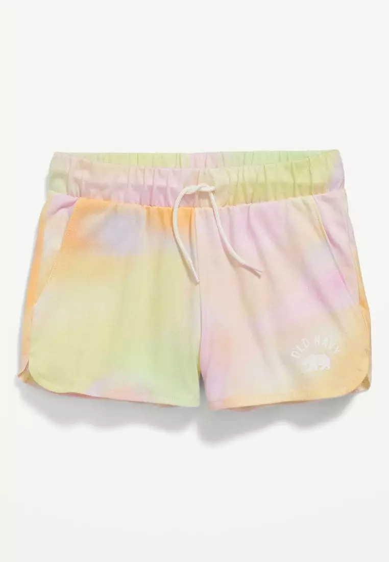 Jersey-Knit Dolphin-Hem Cheer Shorts for Girls