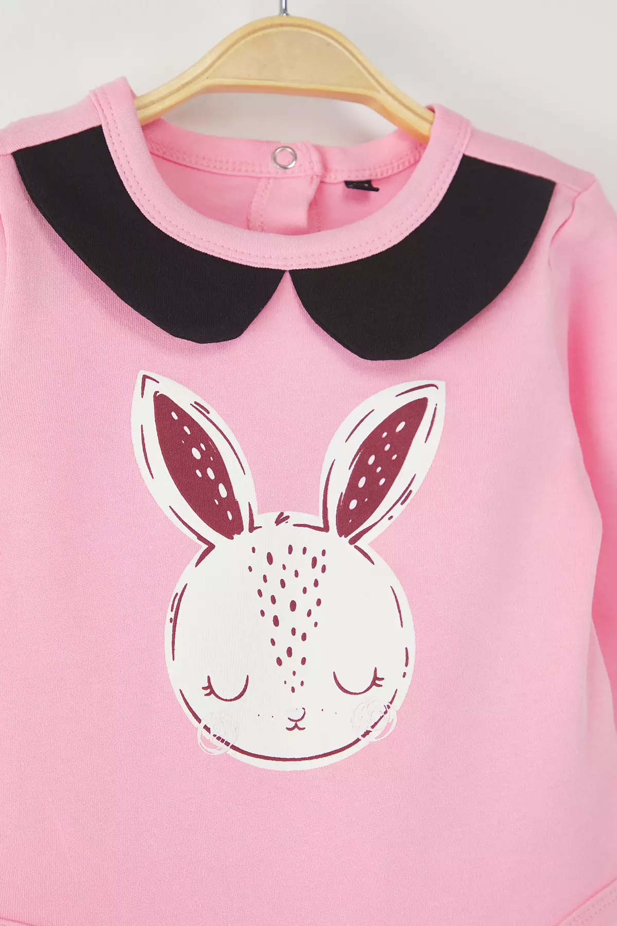 Pink Baby Girl Bodysuit & Bodysuit Rabbit Print Long Sleeve Tkdss25Zo00009