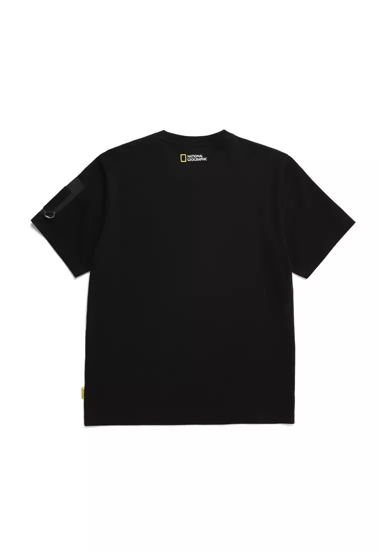 National Geographic Unisex ROWDY small LOGO Sleeve Pocket Short