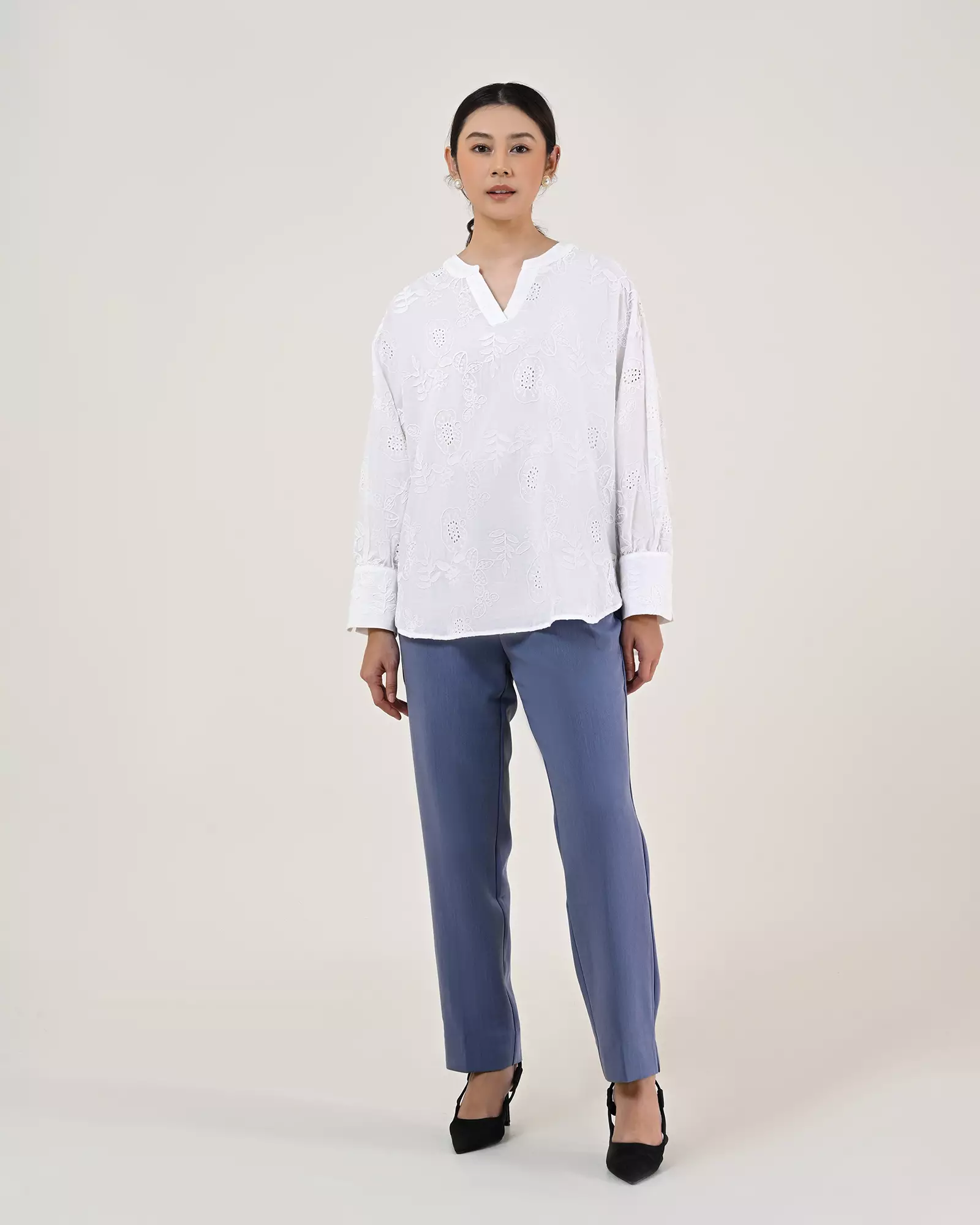 Geulis.id BETHANY BLOUSE - Brokenwhite